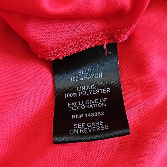 Torrid Red Floral Plus Size A-Line Dress Lace Detail w/ Pockets Size 2X - Picture 11 of 13